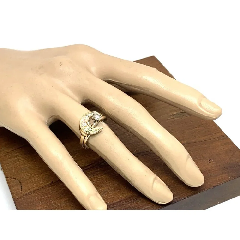 Cocktail Diamond Ring 0.30ctw 14k Yellow Gold Estate Jewelry Women's Size 8.5